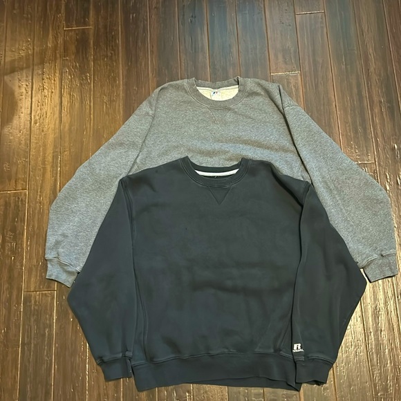 Gray, Black Vintage Baggy Skater Russel Athletics Crewneck - Picture 1 of 3